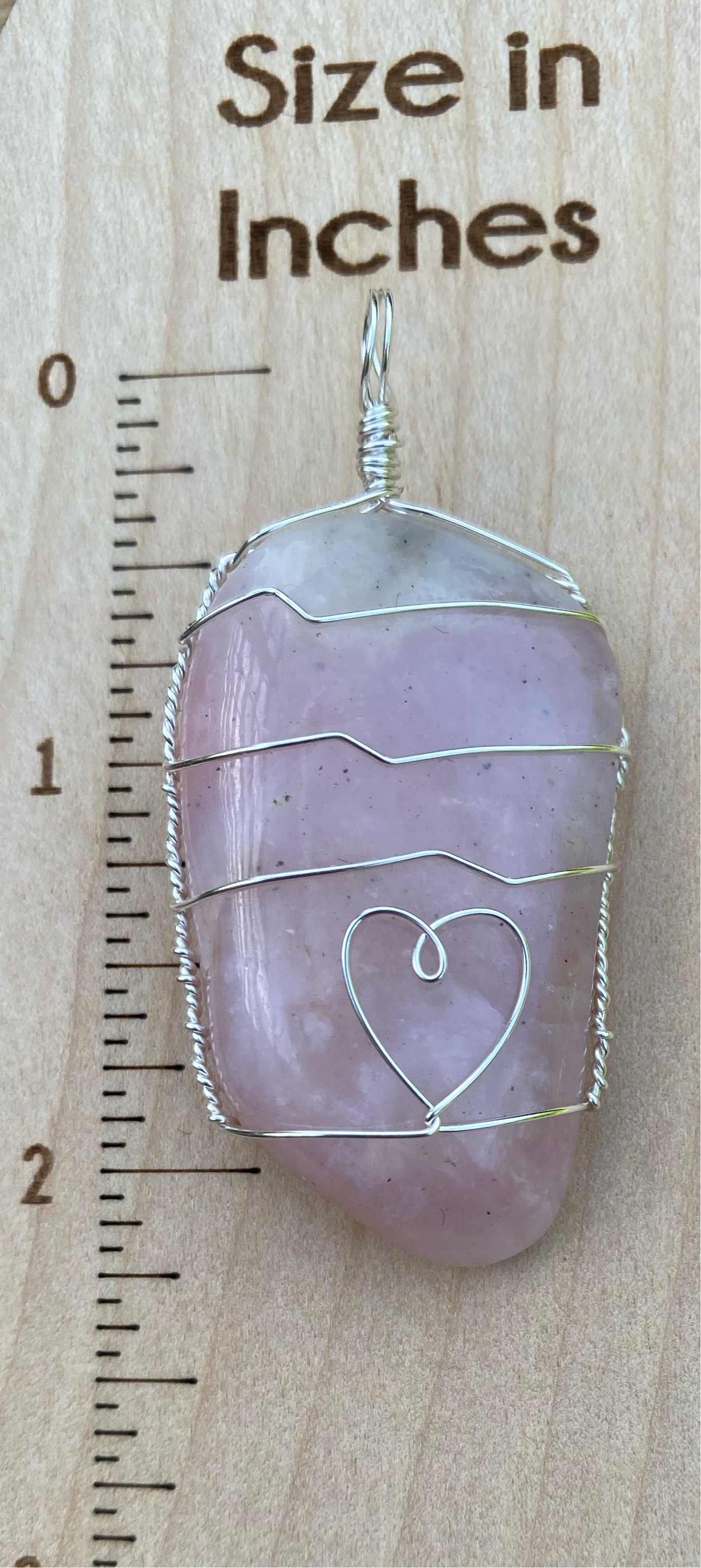 Wire Wrapped Gemstone “Pink Opal”