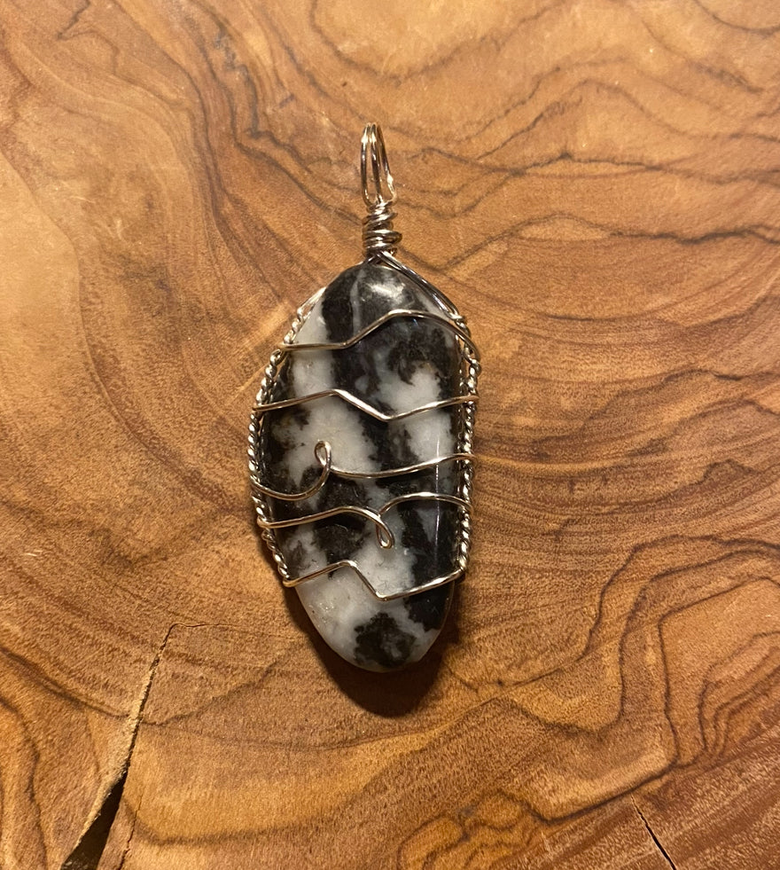 Wire Wrapped Gemstone “Zebra Marble”