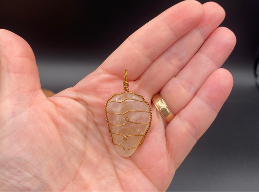 Wire Wrapped Gemstone (Fire Quartz)