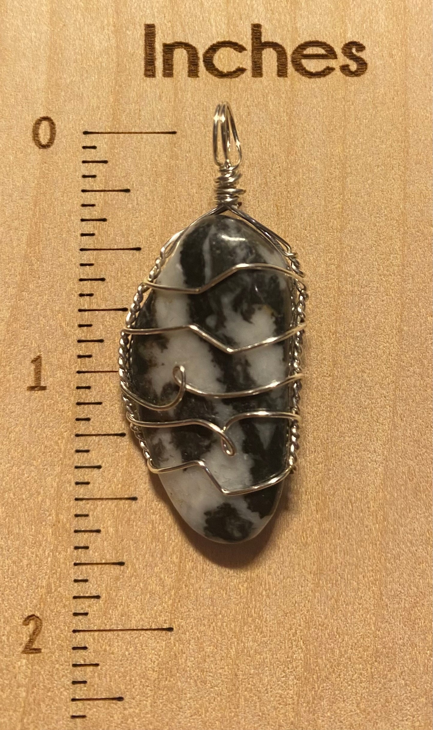 Wire Wrapped Gemstone “Zebra Marble”