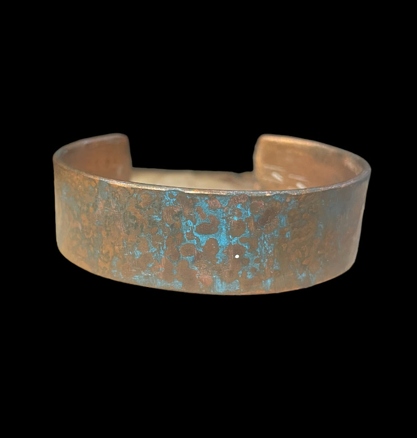 Distressed Patina Copper Bracelet