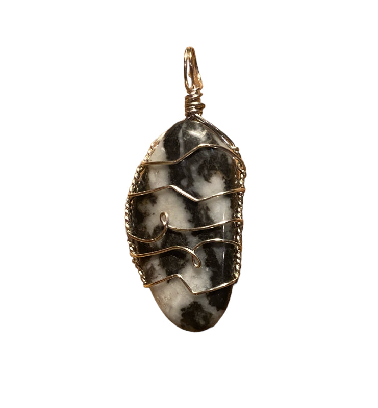 Wire Wrapped Gemstone “Zebra Marble”