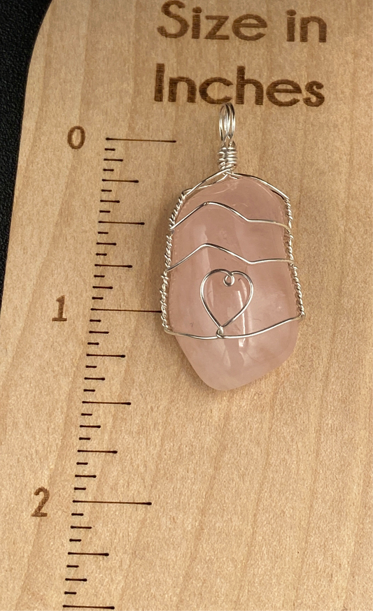 Wire Wrapped Gemstone “Rose Quartz”